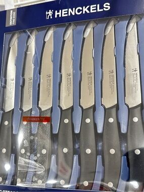 Blue & Black Steak Knife Set – 8-Piece